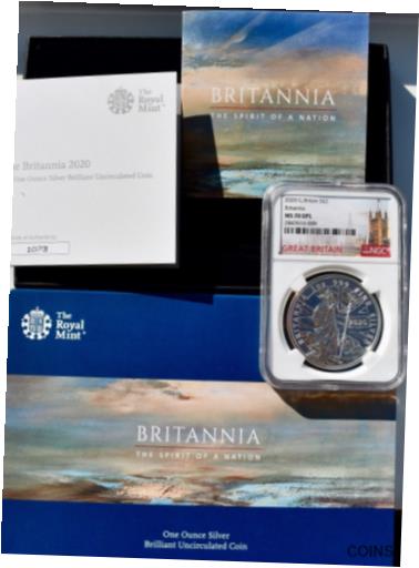 2020 ֥꥿˥Ω¤ʾ ?2 2 ݥɶ ԥå   ͥ NGC MS70 DPL 2020 Royal Mint Britannia ?2 Two Pound Silver Spirit of a Nation NGC MS70 DPL