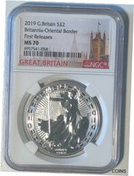 【極美品/品質保証書付】 アンティークコイン コイン 金貨 銀貨 [送料無料] Great Britain, 2019, 2 Pounds, MS70 Coin - FR- SILV. BRITANN. ORIENT BORDER VAR.