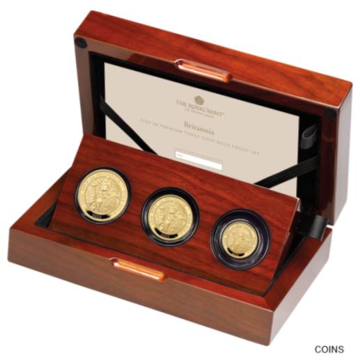 ڶ/ʼݾڽա ƥ  Limited Edition 2022 UK Britannia Premium 3-Coin Gold Proof Set - 150 Limit [̵] #gcf-wr-012857-2385