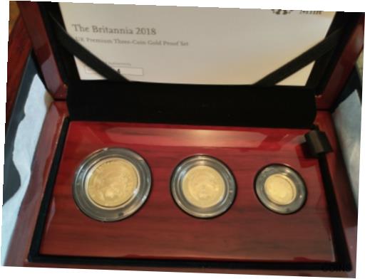 ڶ/ʼݾڽա ƥ  UK 2018 Britannia Spirit of a Nation Premium 3 Gold Coins Proof Set W/box &coa [̵] #gcf-wr-012857-2430