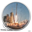 【極美品/品質保証書付】 アンティークコイン コイン 金貨 銀貨 送料無料 Falcon 9 SpaceX Launch - Colorized British Britannia 1oz .999 Pure Silver Coin