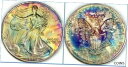  アンティークコイン 銀貨 1997 S$1 SILVER EAGLE US ONE DOLLAR STUNNING VIBRANT PROGRESSIVE RAINBOW TONING  #sof-wr-012955-1686