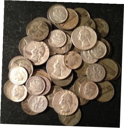  アンティークコイン コイン 金貨 銀貨  SILVER SALE!! Lot Old US Junk Silver Coins 1/4 Pound LB Pre-1965 Readable Dates