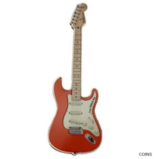 【極美品/品質保証書付】 アンティークコイン コイン 金貨 銀貨 [送料無料] 2022 1 oz Solomon Islands Silver Fender Guitar Fiesta Red Stratocaster Coin
