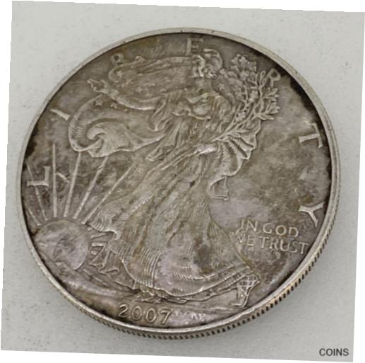 楽天金銀プラチナ　ワールドリソース【極美品/品質保証書付】 アンティークコイン コイン 金貨 銀貨 [送料無料] 2007 Walking Liberty One Dollar 1 OZ Fine Silver USA Coin
