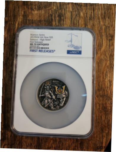 ڶ/ʼݾڽա ƥ    [̵] Niue 2019 Warriors Samurai High Relief Antiqued Silver 2OZ Coin NGC MS70