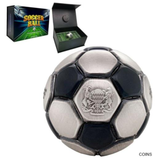 楽天金銀プラチナ　ワールドリソース【極美品/品質保証書付】 アンティークコイン コイン 金貨 銀貨 [送料無料] Sale Price 2022 Chad 30 gram Silver Soccer Ball Spherical Antiqued Coin （w/Box）