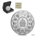 2022 カナダ 5 オンス プルーフ シルバー 全体像 - 紋章 50C コイン 2022 Canada 5 oz Proof Silver The Bigg...