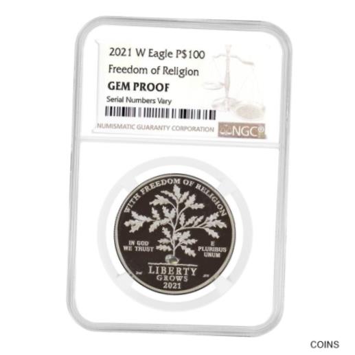 ץʡɥ꥽㤨֡ڶ/ʼݾڽա ƥ    [̵] 2021 W 1 oz Proof Platinum American Eagle Freedom of Religion NGC Gem ProofפβǤʤ584,500ߤˤʤޤ