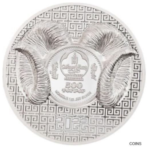  アンティークコイン コイン 金貨 銀貨  2022 1 oz Proof Mongolia Silver Magnificent Argali Coin (Ultra High Relief)