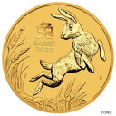 【極美品/品質保証書付】 アンティークコイン 金貨 2023 2 oz Australian Gold Lunar Rabbit Coin (BU) [送料無料] #gcf-wr-012966-570