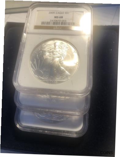  アンティークコイン コイン 金貨 銀貨  2009 AMERICAN EAGLE 1 OUNCE SILVER DOLLAR COIN - NGC MS 68****************