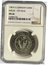 東ドイツ DDR 1987 市シール 20 マーク シルバー コイン NGC MS66 East Germany DDR 1987 City Seal 20 M...
