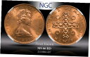 1971 マン島 1 ニュー ペニー MS 66 RD NGC トーン コインとして知られる最高級 1971 ISLE OF MAN 1 NEW PENNY M...