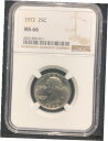 1972 NGC MS66 ワシントン クォーター...ハイグレード!明るい白いコイン 1972 NGC MS66 WASHINGTON QUARTER...H...