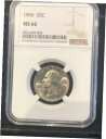 1965 NGC MS66 ワシントン クォーター...ハイグレード!明るい白いコイン 1965 NGC MS66 WASHINGTON QUARTER...H...