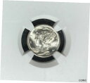 1941-D マーキュリー シルバー ダイム ~ NGC MS 66 FB ~美しいコイン~ REF#38-046 1941-D MERCURY SILVER ...