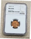 1947 S IC MS 66 RD NGC リンカーン セント ウィート ペニー- 1c- ブリリアント未流通コイン 1947 S IC MS 66 RD N...