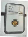 1874 $1.00 ゴールド コイン NGC MS-66 美しい光沢のある素敵なゴールド コイン 1874 $1.00 GOLD COIN NGC MS-66...