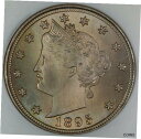 1895 リバティ ニッケル コイン、NGC MS-66 ほぼフルストライク 1895 Liberty Nickel Coin, NGC MS-66 Near ...