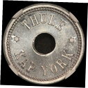 【極美品/品質保証書付】 アンティークコイン コイン 金貨 銀貨 送料無料 1910 Greenland Thule Kap York 5 Ore Token Coin - NGC MS 66 - KM Tn5.1 - TOP POP