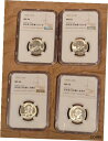 (4X) 1953-S 25C シルバー ワシントン クォーター NGC MS66 グレード コイン コレクション (4X) 1953-S 25C Silver...