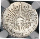 1862-Mo NGC MS 64 メキシコ 1/2 リアルミント ステート キャップ レイズ シルバー コイン (21110902D) 1862-Mo NGC...