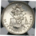 1890-Go NGC MS 64 メキシコ 25 センタボス プルーフ ライク グアナファト銀貨 21091901D 1890-Go NGC MS 64 Me...