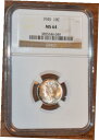 【極美品/品質保証書付】 アンティークコイン コイン 金貨 銀貨 [送料無料] USA 1945 Mercury Silver Dime NGC Graded MS 64 Lightly Toned Gem Vintage Coin
