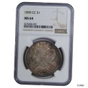 1890 CC モーガン ドル MS 64 NGC 90% シルバー $1 未流通米国コイン グッズ 1890 CC Morgan Dollar MS 64 N...