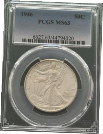 yɔi/iۏ؏tz AeB[NRC RC   [] 1946 50C Walking Liberty Half Dollar - PCGS graded MS63 - Beautiful Coin!