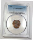 yɔi/iۏ؏tz AeB[NRC RC   [] 1956-P PCGS MS64 RB | TONED Lincoln Wheat Penny Cent - 1c US Coin #35563A