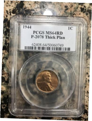 1944 ڥˡåײ衣 P-2078  MS64 RD MS 64 ˥쥢ͣΥ 1944 Penny- Thick ...