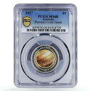 オーストラリア 5 ドル惑星コイン土星宇宙 MS68 PCGS アルブロンズ コイン 2017 Australia 5 dollars Planetary Coin Saturn Space MS68 PCGS AlBronze coin 2017(3)