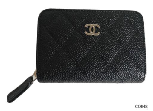 【極美品/品質保証書付】 アンティークコイン コイン 金貨 銀貨 [送料無料] CHANEL Classic Zippy Coin/ Card Case Black Caviar Silver Hardware BRAND NEW