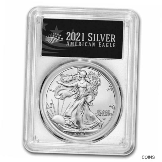 楽天金銀プラチナ　ワールドリソース【極美品/品質保証書付】 アンティークコイン コイン 金貨 銀貨 [送料無料] 2021 American Silver Eagle MS-70 PCGS （FS, Black Label, Type 2）