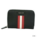 【極美品/品質保証書付】 アンティークコイン コイン 金貨 銀貨 [送料無料] BALLY Tivy Leather Coin Case Purse Wallet Black Silver