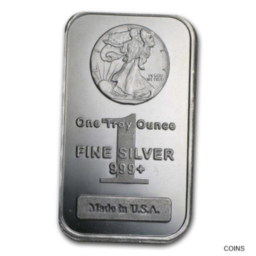 【極美品/品質保証書付】 アンティークコイン コイン 金貨 銀貨 送料無料 1 oz Walking Liberty Design Silver Bar Highland Mint 1 Oz .999 Fine Silver BU