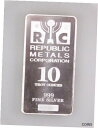 10 オンス シルバー バー - APMEX (2019 亥年) - SKU#170375 10 Troy oz. Silver Bar - RMC Republic Metals Corporation .999 Fine Silver