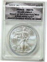  アンティークコイン コイン 金貨 銀貨  2013-(S) $1 1oz Silver American Eagle MS70 ANACS 100305 First Strike