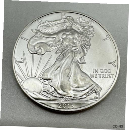 【極美品/品質保証書付】 アンティークコイン コイン 金貨 銀貨 [送料無料] 1oz ONE OUNCE .999 SILVER 2013 UNITED STATES AMERICAN SILVER EAGLE 31.1g #03