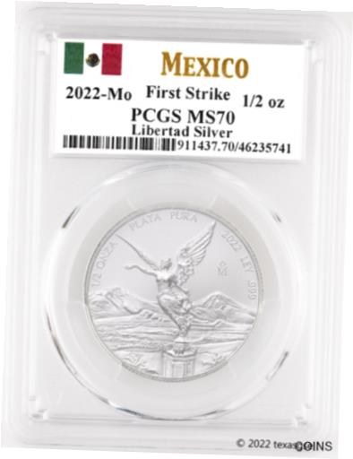 ڶ/ʼݾڽա ƥ  2022 (Mo) Mexico 1/2 oz Silver Libertad First Strike - PCGS MS70 [̵] #sot-wr-013227-29