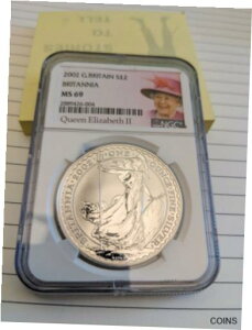 サマーマンガ 1 オンス銀貨 5$ クック諸島 2022 2002 ?2 Silver Britannia Queen Elizabeth QEII Key Date MS69 QEII Label