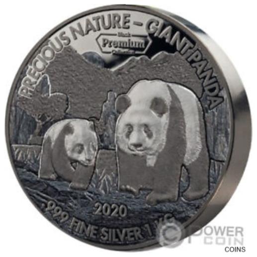 【極美品/品質保証書付】 アンティークコイン 銀貨 GIANT PANDA Palladium Rhodium 1 Kg Silver Coin 10000 Francs Benin 2020 [送料無料] #scf-wr-013231-225