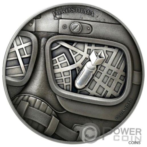  アンティークコイン コイン 金貨 銀貨  HIROSHIMA Human Tragedies 2 Oz Silver Coin 5$ Niue 2022