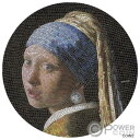 【極美品/品質保証書付】 アンティークコイン 銀貨 GIRL PEARL EARRING Great Micromosaic Passion 3 Oz Silver Coin 20 Palau 2019 送料無料 scf-wr-013231-381