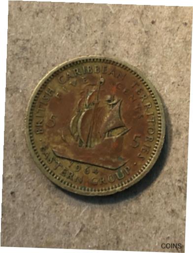  アンティークコイン 硬貨 1964 5 (FIVE) Cent Coin British Caribbean Territories Eastern Group ORANGE  #ocf-wr-013259-558