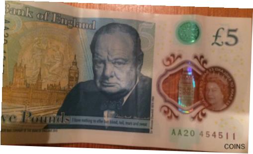 ڶ/ʼݾڽա ƥ    [̵] AA20 454511 Bank of England Polymer ?5 Five Pound Note Genuine New Note.