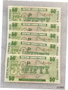 5 連続シリアル番号英国軍 50 ニュー ペンス クリスプ UNC 紙幣 (AF 3) 5 Sequential Serial #s British Armed Forces 50 New Pence Crisp Unc Notes (AF 3)