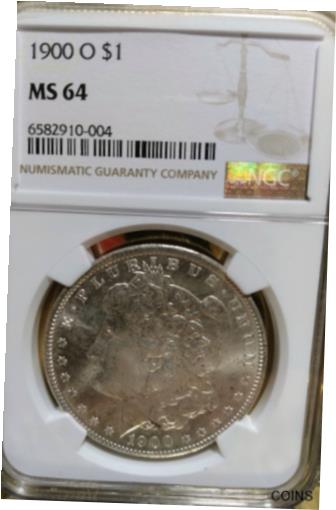 【極美品/品質保証書付】 アンティークコイン コイン 金貨 銀貨 [送料無料] 1900 O MORGAN SILVER DOLLAR $1 NGC MS64 - FREE PRIORITY..